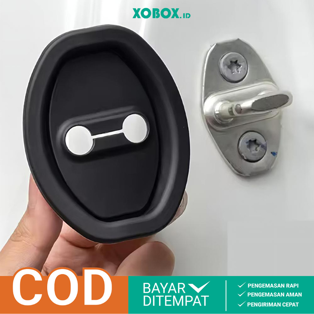 4Pcs Car Door Lock Cover Peredam Getaran Penutup Kunci Pintu Mobil Anti Karat  Universal OTO4010 - Xobox