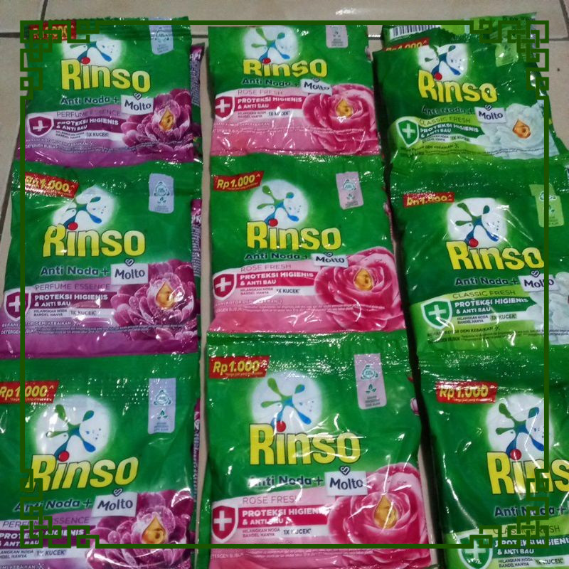Jual Rinso 40 Gram Bubuk Renceng Isi 12 Sachet 1000 M01 | Shopee Indonesia