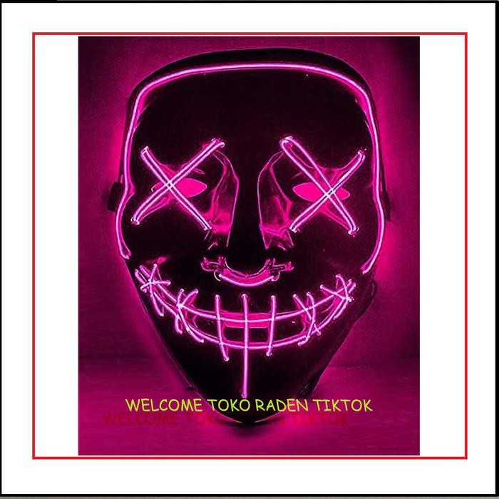 Jual byorka Topeng LED Vendetta / Anonymous untuk Properti Halloween ...