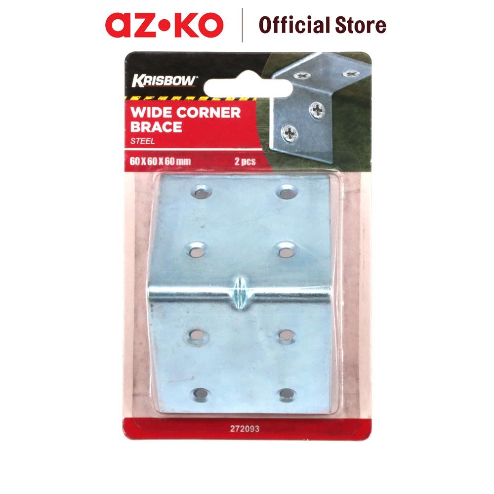 Jual AZKO Krisbow 60x60x60 Mm Set 2 Pcs Penyangga Siku Lebar Wide ...