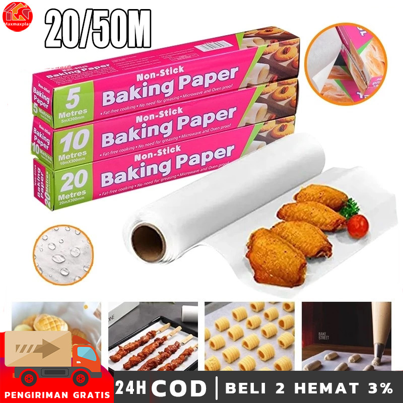 Jual Kertas Roti 50M / Baking Paper / Alas Roti Non-Stick / Kertas ...