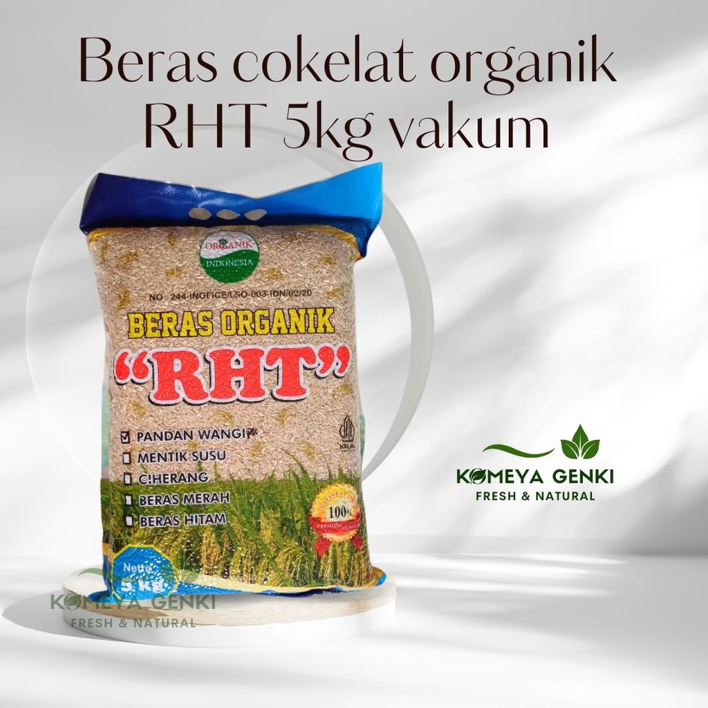 Jual 5Kg Beras Coklat Organik Premium / Brown Rice RHT Bersertifikat ...
