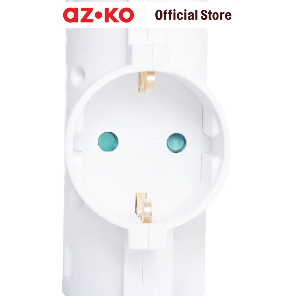 Jual AZKO Krisbow Stop Kontak T Tiga Arah Round Electric Socket ...