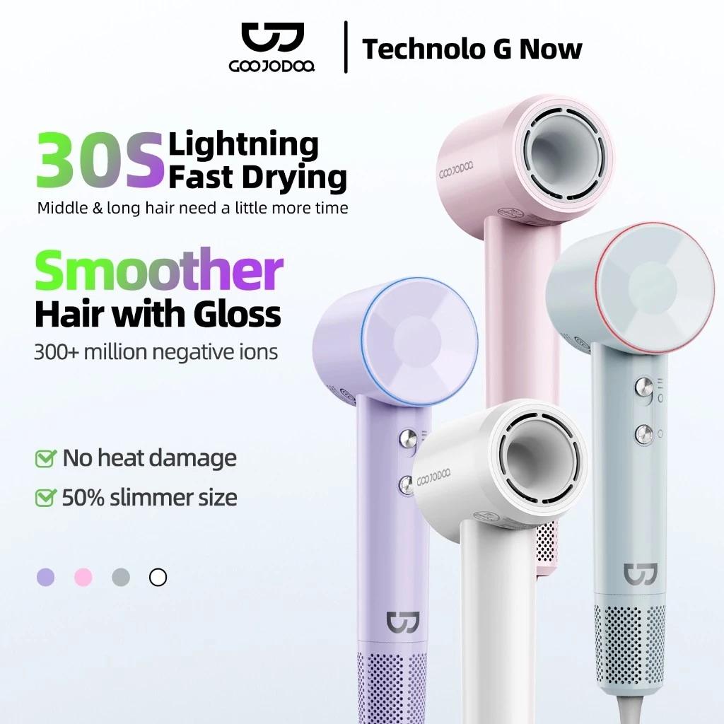 Goojodoq GD028 High Speed Hair Dryer Pengering Rambut Profesional | 1500W High Speed Fast Drying - foto 1
