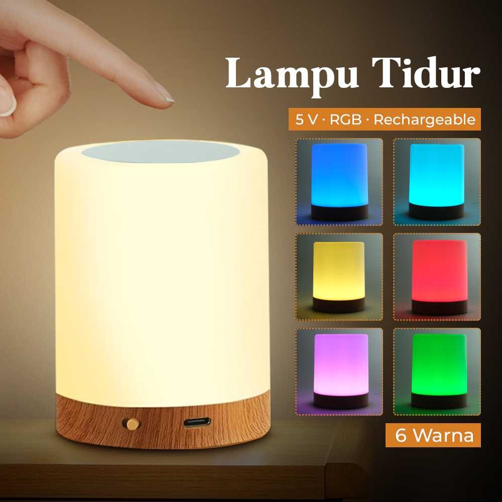 Jual Digap Lampu Tidur LED Touch Light RGB USB Rechargeable 5V - LYQ ...