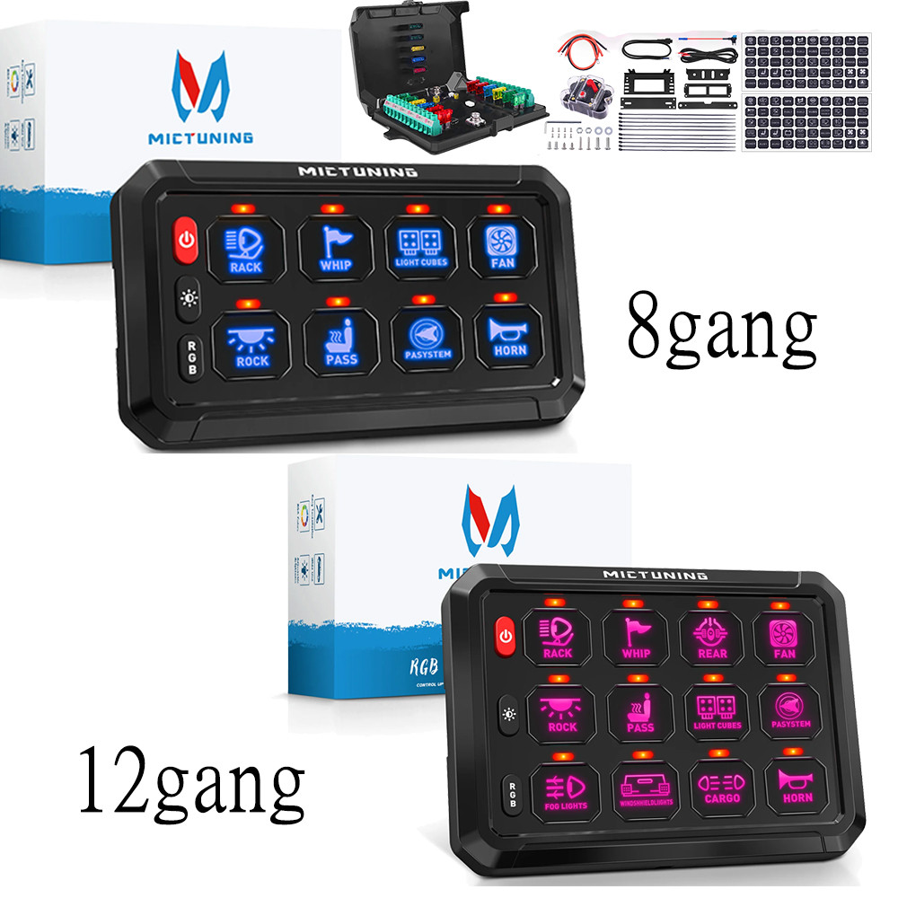 Jual MICTUNING P1S RGB 8/12 Gangs Switch Panel, 12V 24V Universal LED ...