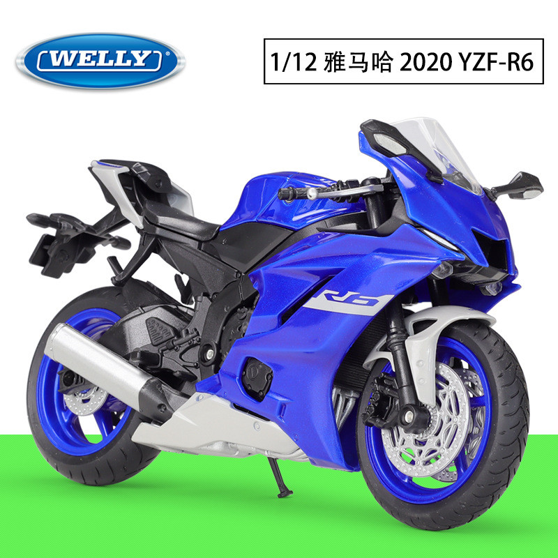 Jual WELLY 1/12 Yamaha YZF-R6 Die Cast Motorcycle Model Toy Vehicle ...