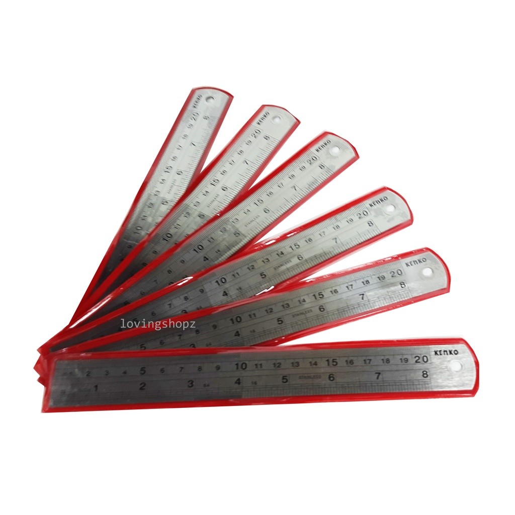 Jual Penggaris Besi 20cm KENKO / PENGGARIS STAINLESS STEEL 20CM ...