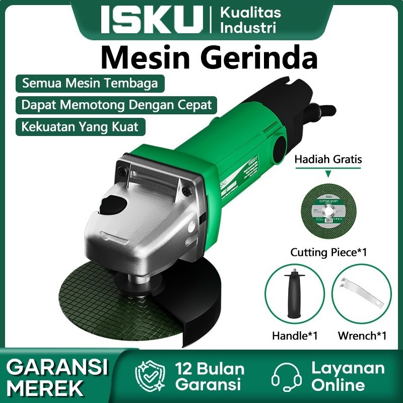 Jual ISKU Mesin Gerinda Tangan 500W Angle Grinder Multifunction/Hand ...