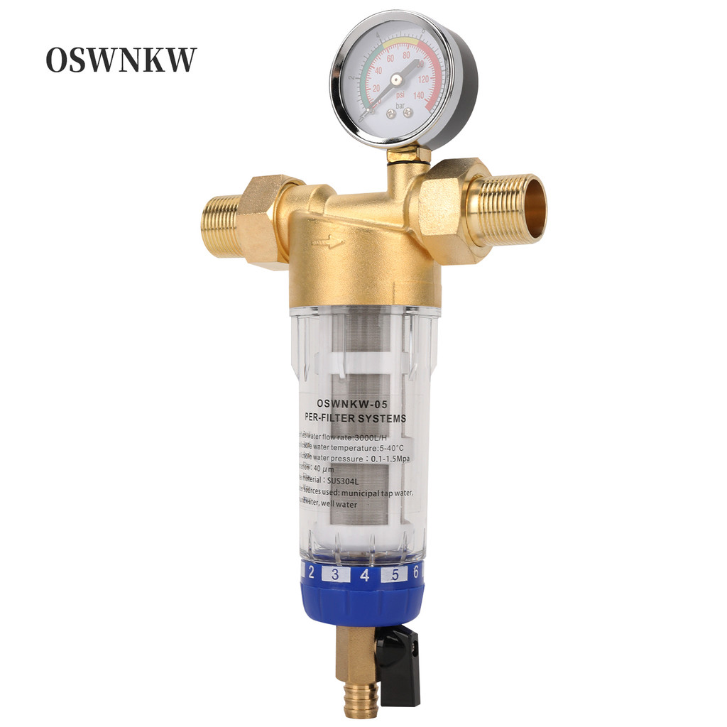 Jual OSWNKW-05 Pre Filter Purifier Whole House Spin Down Sediment Water ...