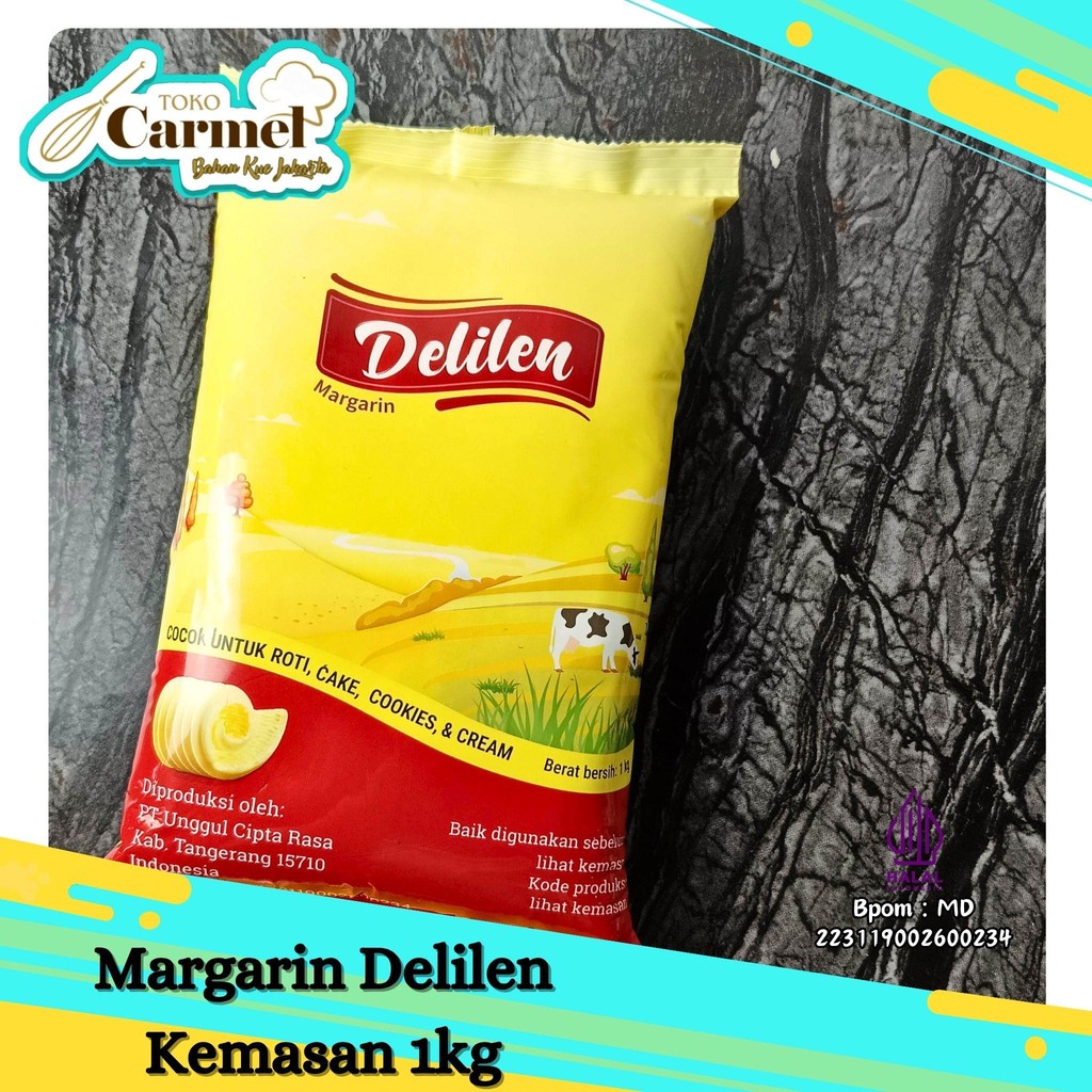 Jual Margarin DELILEN Mentega 1kg - Pengganti Butter | Shopee Indonesia