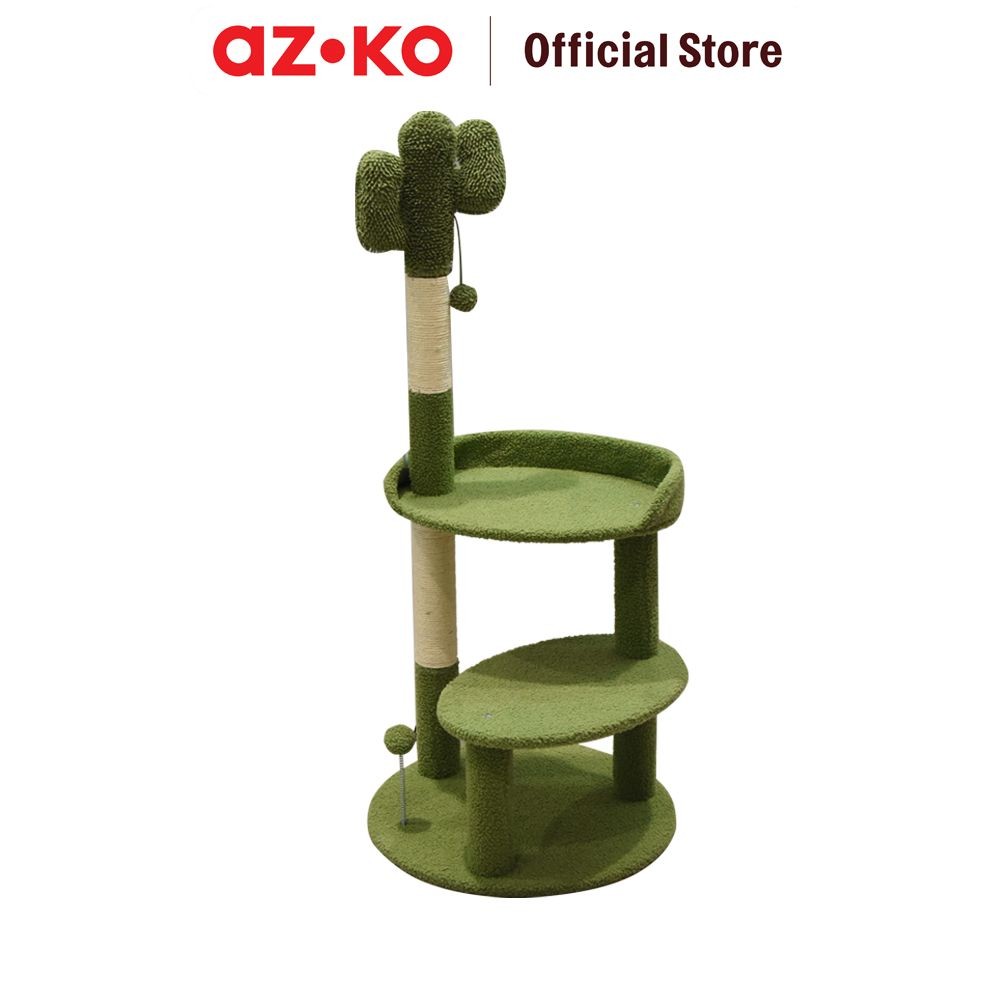 Jual AZKO Paws N Tail 49x49x111 cm Pohon Bermain Kucing Cactus - Hijau ...
