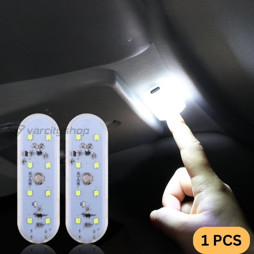 USB68 Lampu Plafon Mobil Lampu LED Tempel Lampu Sentuh Interior Plapon Mobil Car Baterai Isi Ulang USB