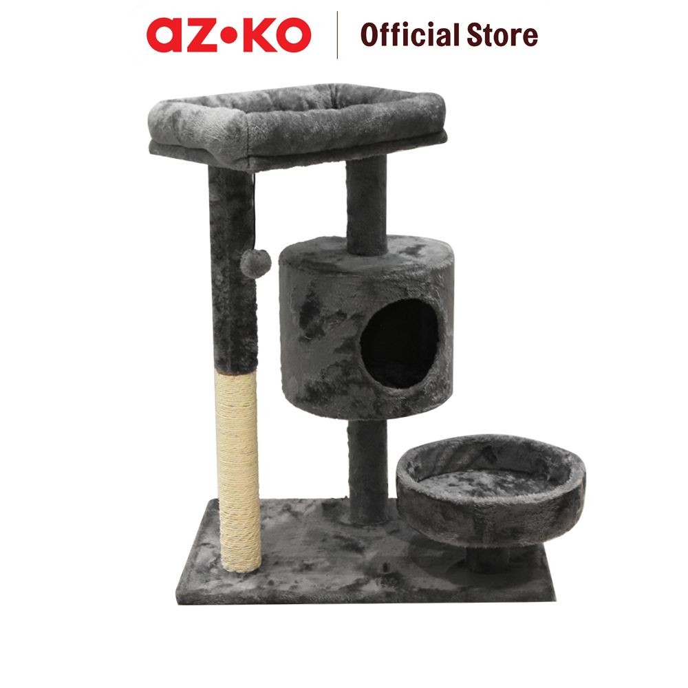 Jual AZKO Paws N Tail 60x40x77 cm Pohon Bermain Kuncing Medium - Abu ...
