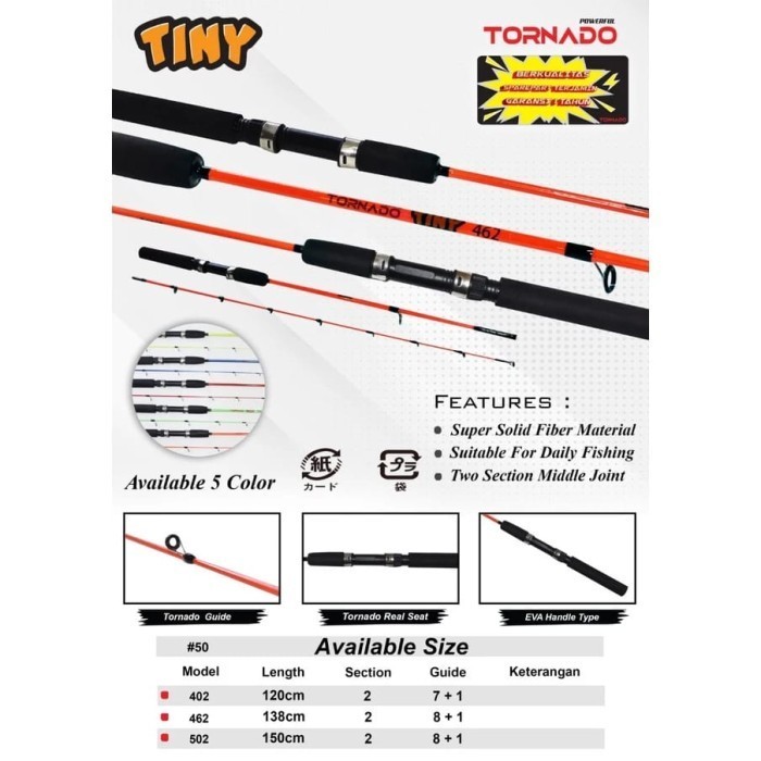 Jual JORAN PANCING TORNADO TINY JORAN FIBER SOLID - 462 | Shopee Indonesia