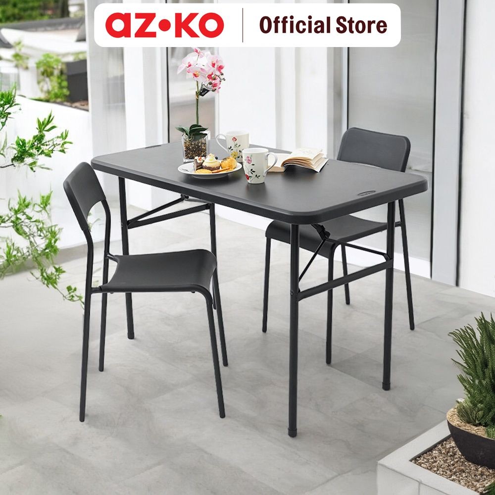 Jual AZKO New Storm 122X61 cm Meja Taman Lipat - Hitam Foldable Garden ...