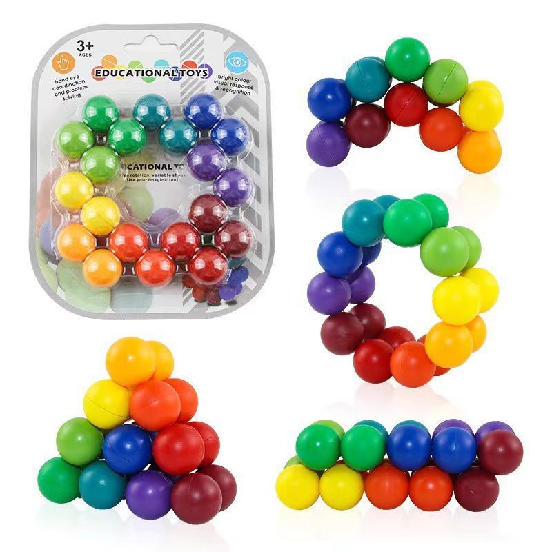 Jual Mainan Edukasi PUZZLE BALL MAGNETIC / Magnetic Assembly Education ...