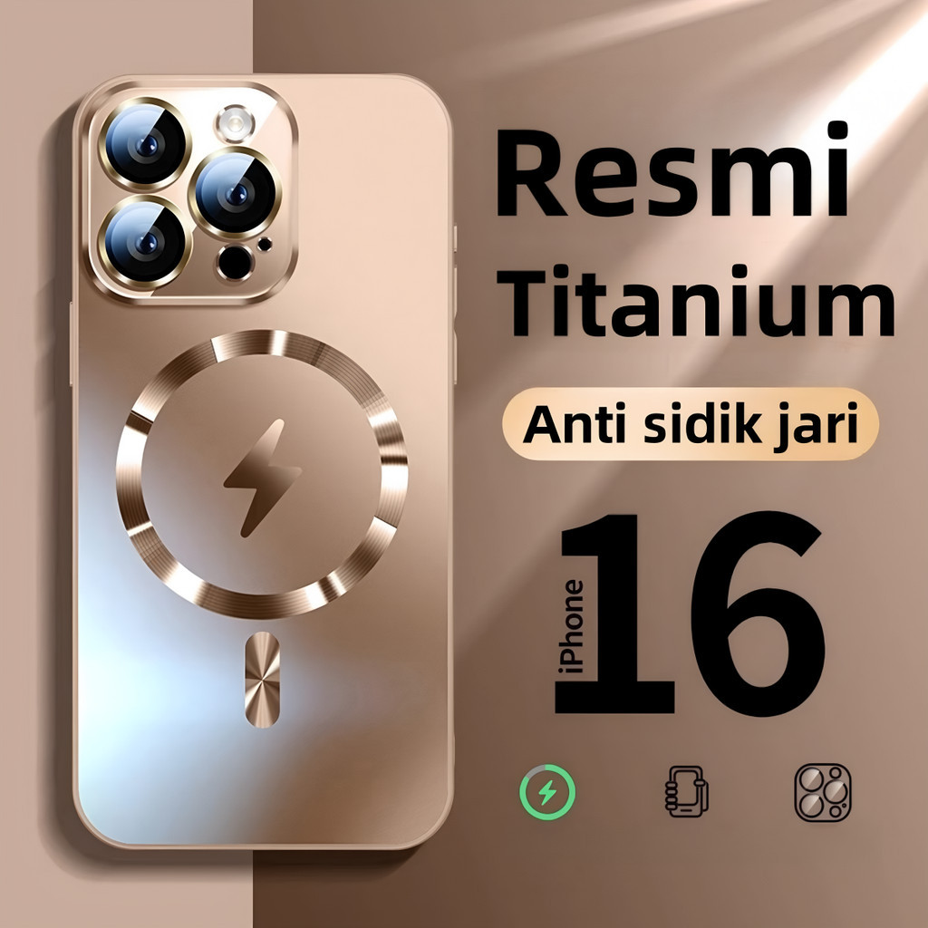 Jual Casing Luxury AG Matte Lightning Magnetic Phone Case With Lens ...