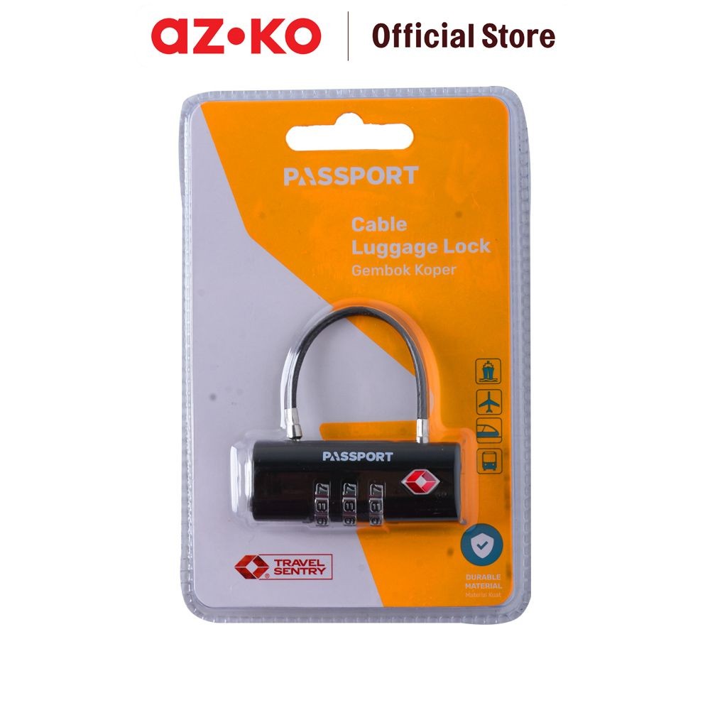 Jual AZKO Passport Gembok Koper Tsa 3 Kombinasi Angka Rectangle ...