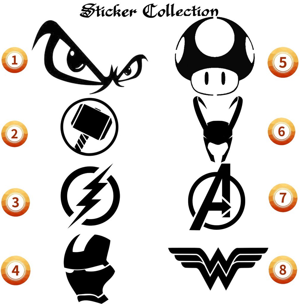 Jual Sticker Motor Custom Stiker Keren Lucu Logo Avengers Sticker Vinyl ...
