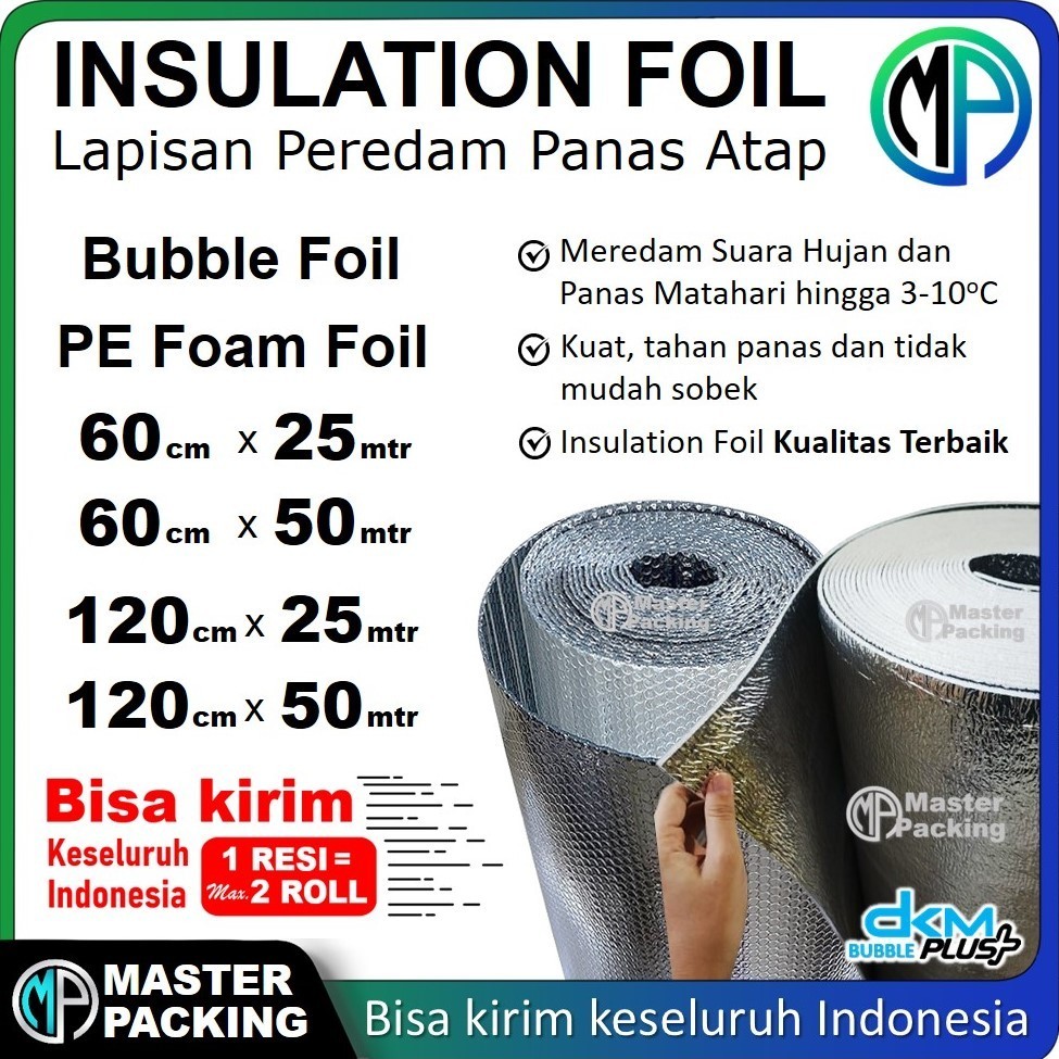 Jual HJ89OK Peredam Panas Atap DKM Roll 120cm x 25meter / Bubble ...