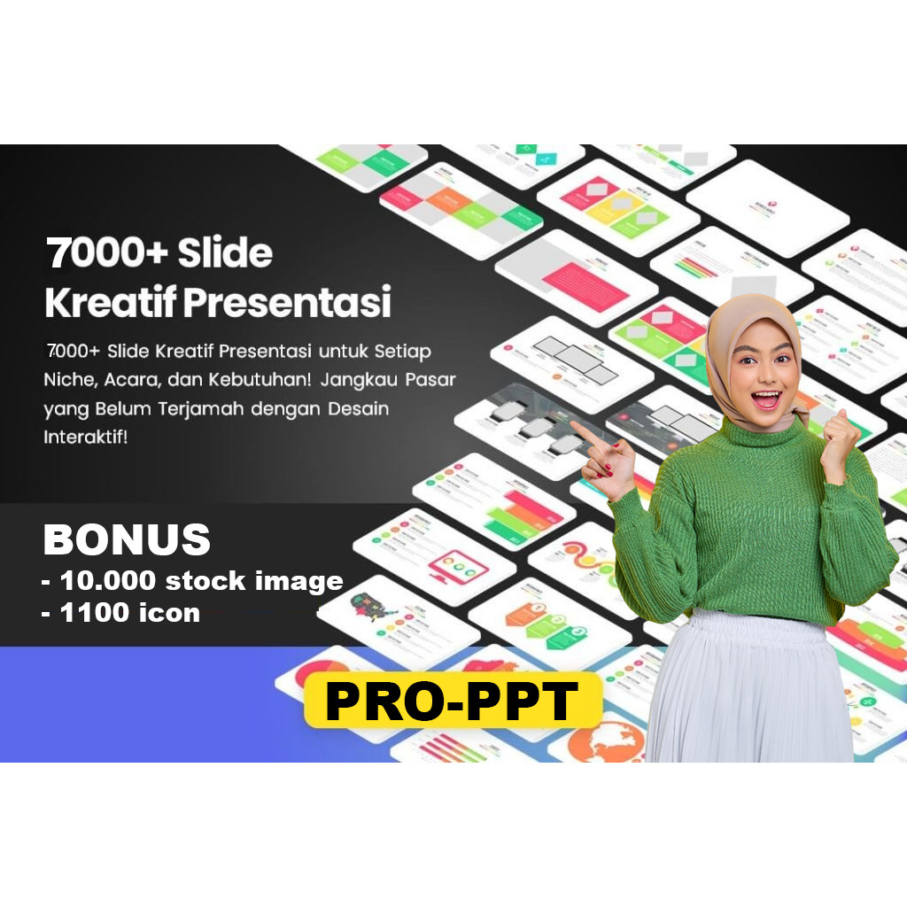 Jual PRO PPT Template - 7000 Profesional Template Powerpoint Untuk ...
