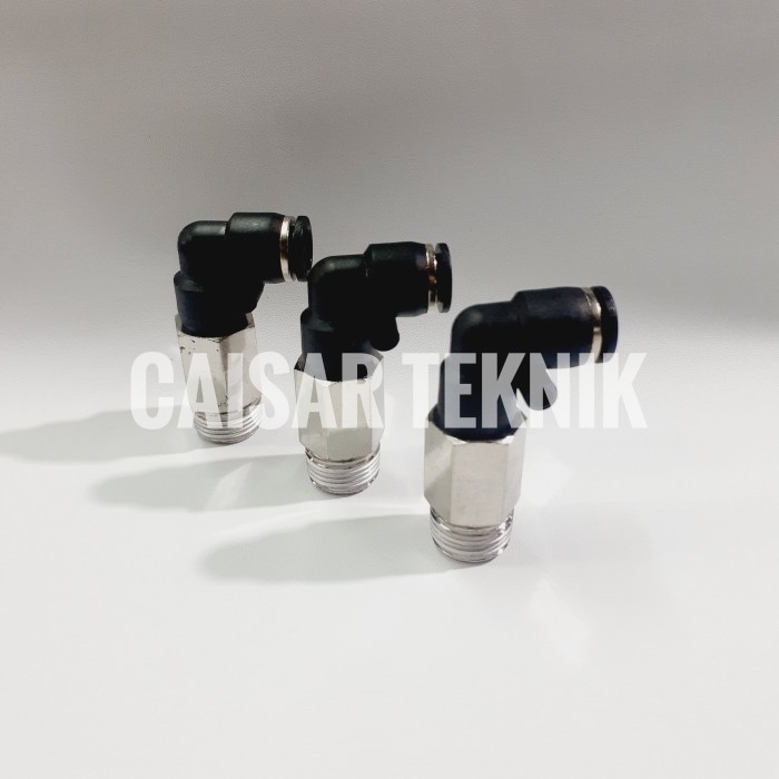 Jual DPC Fitting Pneumatic PLL08-03 Elbow Long Drat 8mm × 3/8