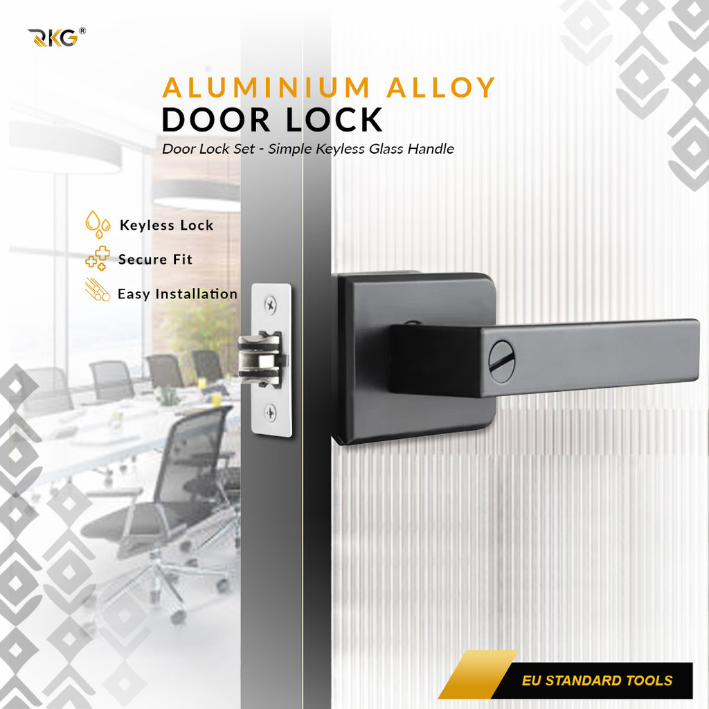 Jual Kunci Pintu Kaca Aluminium Slim Frame Glass Door Lock DRL-320MB ...