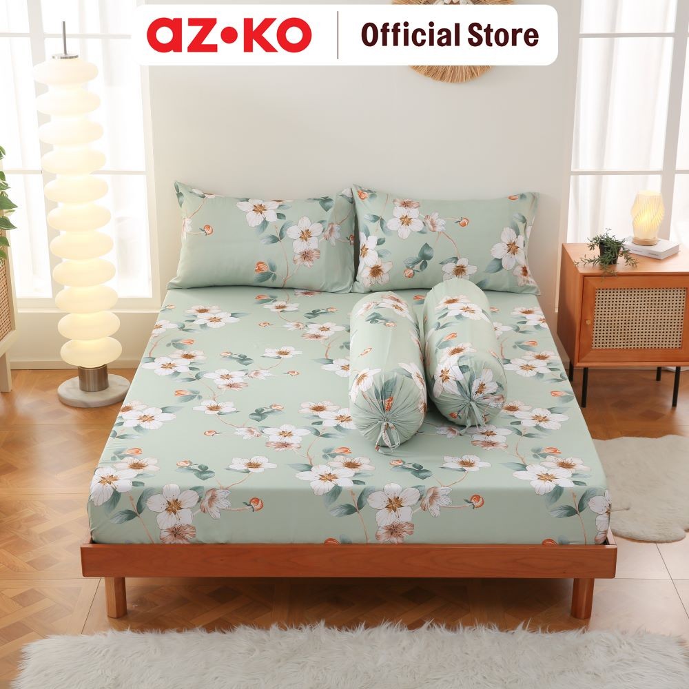 Jual AZKO Sleeplite Set Seprai Microfiber Flower Aya Sprei Seprai ...