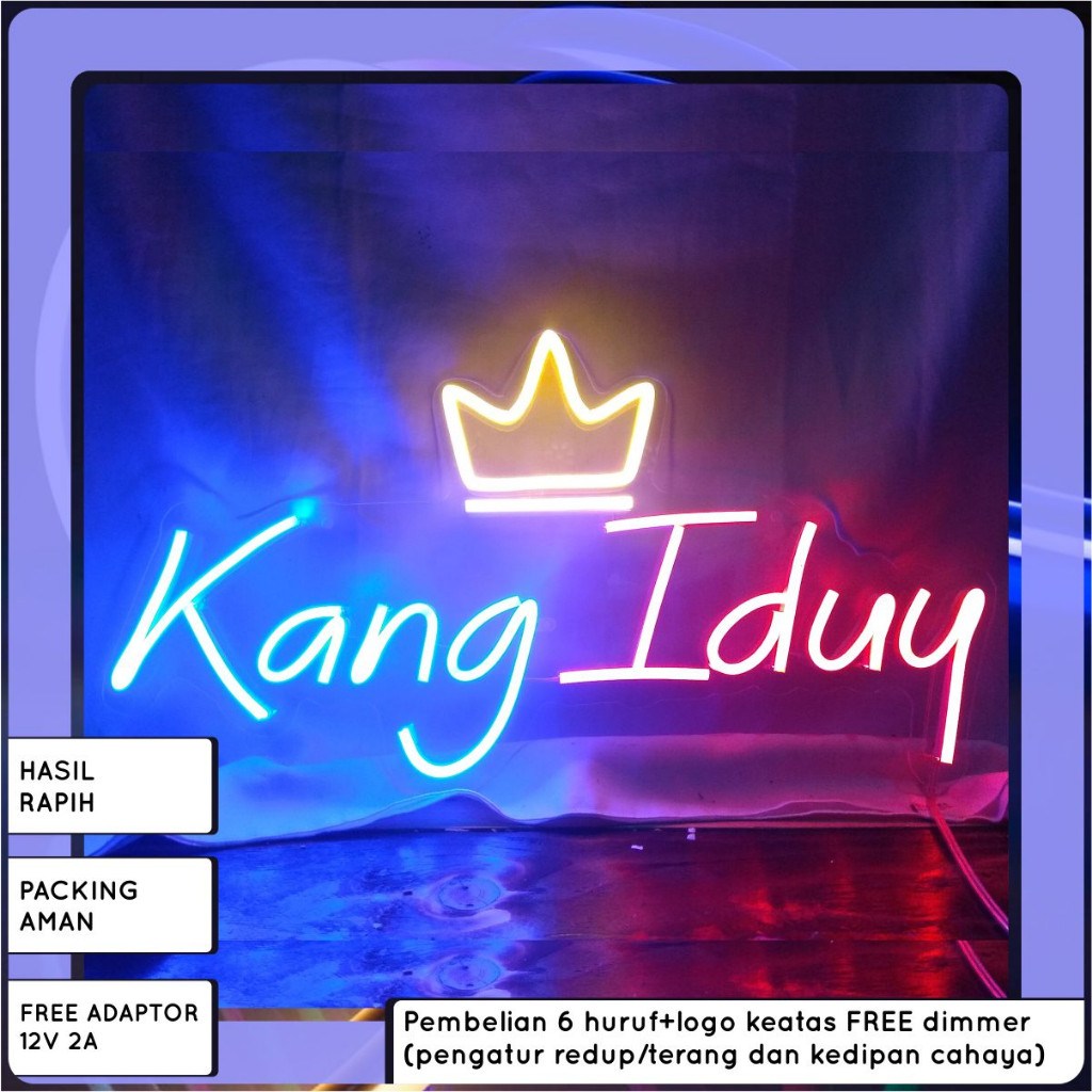 Jual Custom Logo Mahkota Instagram Lampu Nama Logo Neon Flex Lampu Logo ...