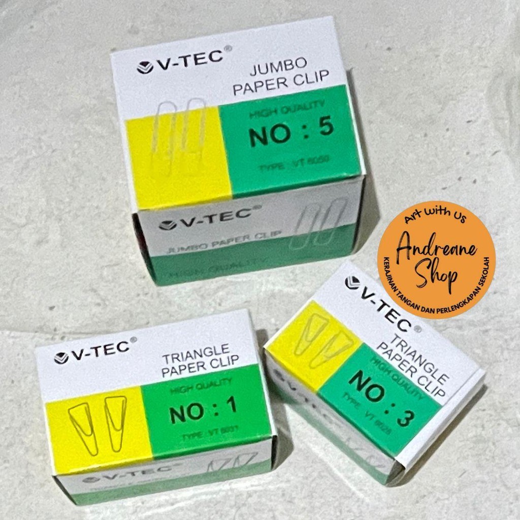 Jual Paper Clip V-Tec Triangle No 1 Dus isi 10pak– Pilihan Tepat untuk ...