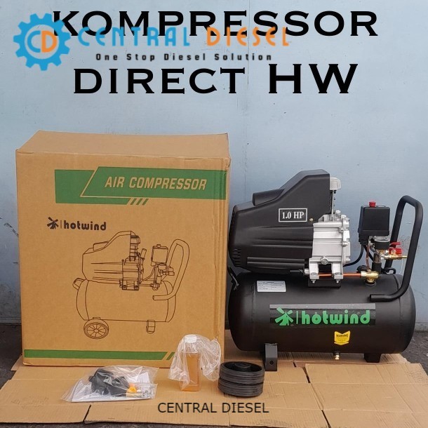 Jual Mesin Kompresor/ Air Compressor portable Hotwind 1 HP 25 liter ...