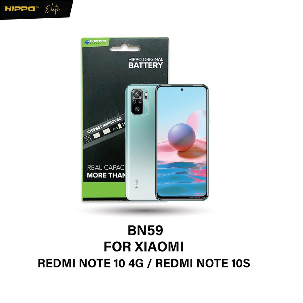 Hippo Baterai XIAOMI BN59 XIAOMI REDMI NOTE 10 4G REDMI NOTE 10S 5000mAh  Battery Batere Batrai Batre Original Cell Garansi resmi