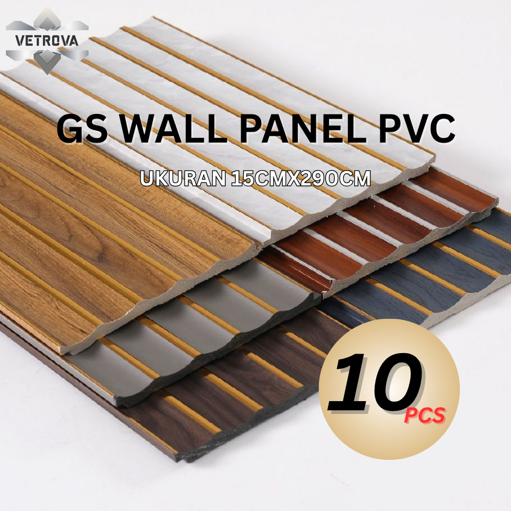 Jual 10pcs Set /Wood Panel WPC/[2.9 meter x 15 cm] / Wall Panel PVC ...