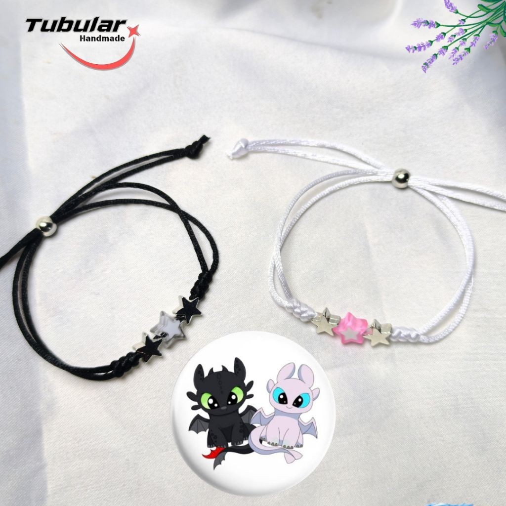 Jual TUBULAR || Gelang Couple Disney Toothless Gelang couple Rapunzel ...