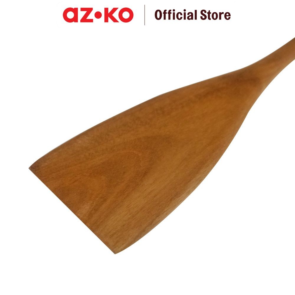 Jual AZKO Pendopo 35 cm Teakwood Spatula Kayu Sendok Penggoreng Food ...