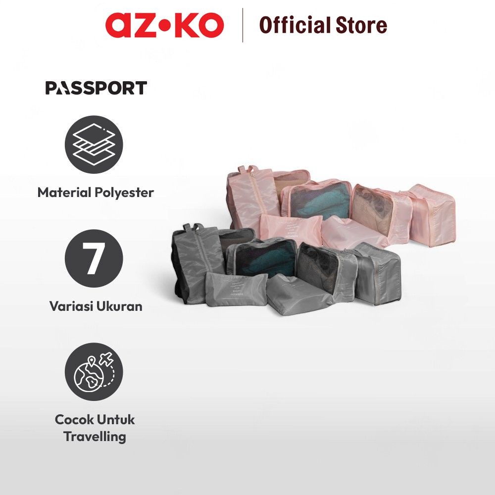 Jual AZKO Passport Set Tas Organizer Organizer Bag Set Perlengkapan ...