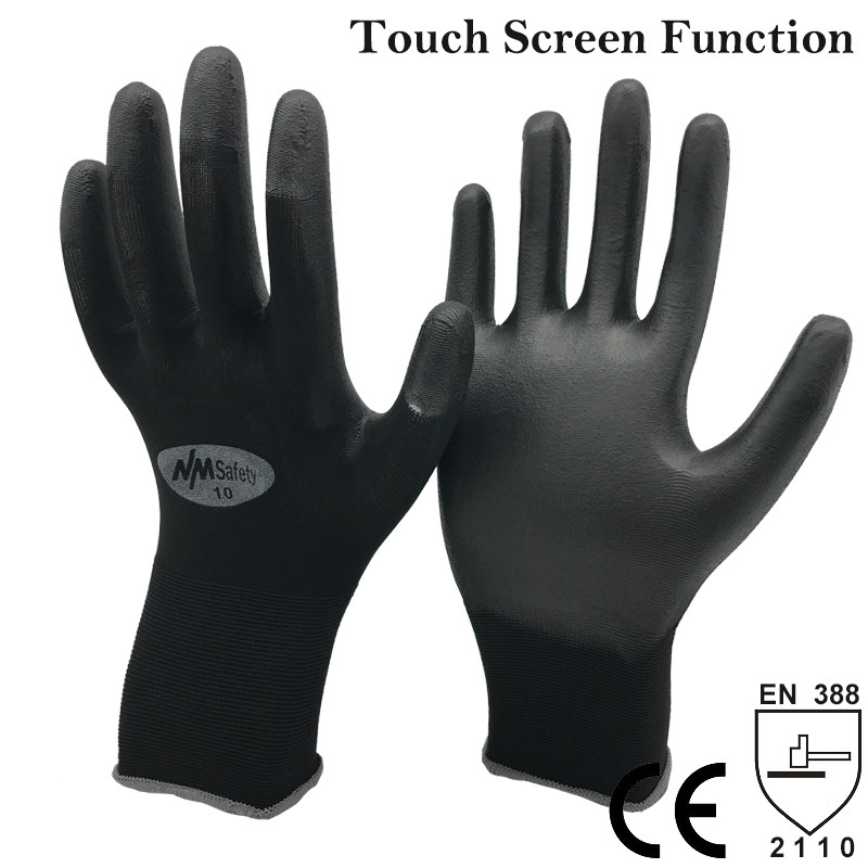 Jual NMSafety Black Operating Machine Touch Screen Safety Work Gloves ...