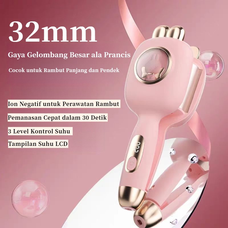 Jual Catokan Curly Rambut Mini Portabel Lucu 3 Level Suhu LCD Ion ...