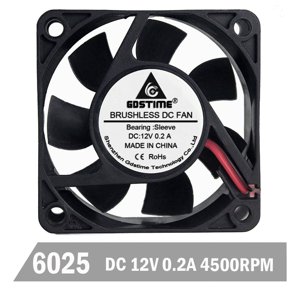 Jual 1PCS Gdstime Silent 60mm PC CPU Cooling Fan 12V 2 Pin Computer ...