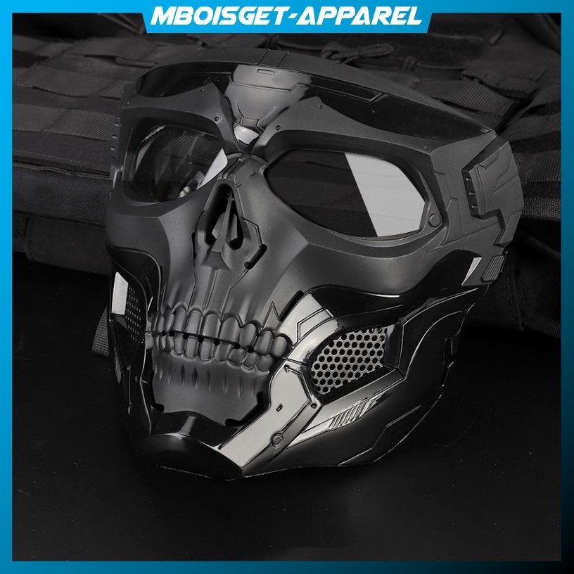 Airsoft Masker Tactische Paintball Schedel Masker Oog Beschermende Gear Volledige Gezicht Masker voor Halloween Jacht CS Wargame