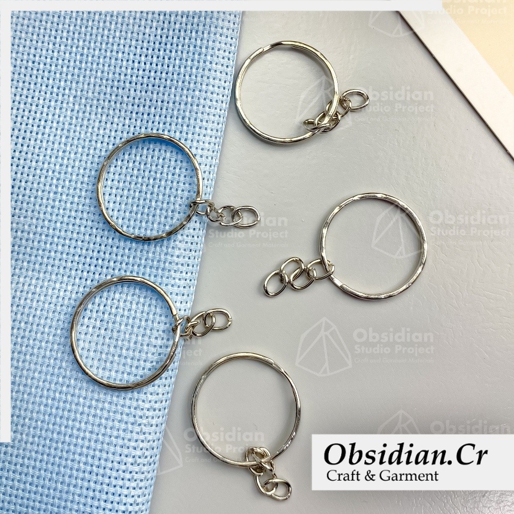 Jual Ring Gantungan Kunci Gepeng 10pcs - Bahan Keychains DIY Obsidian ...