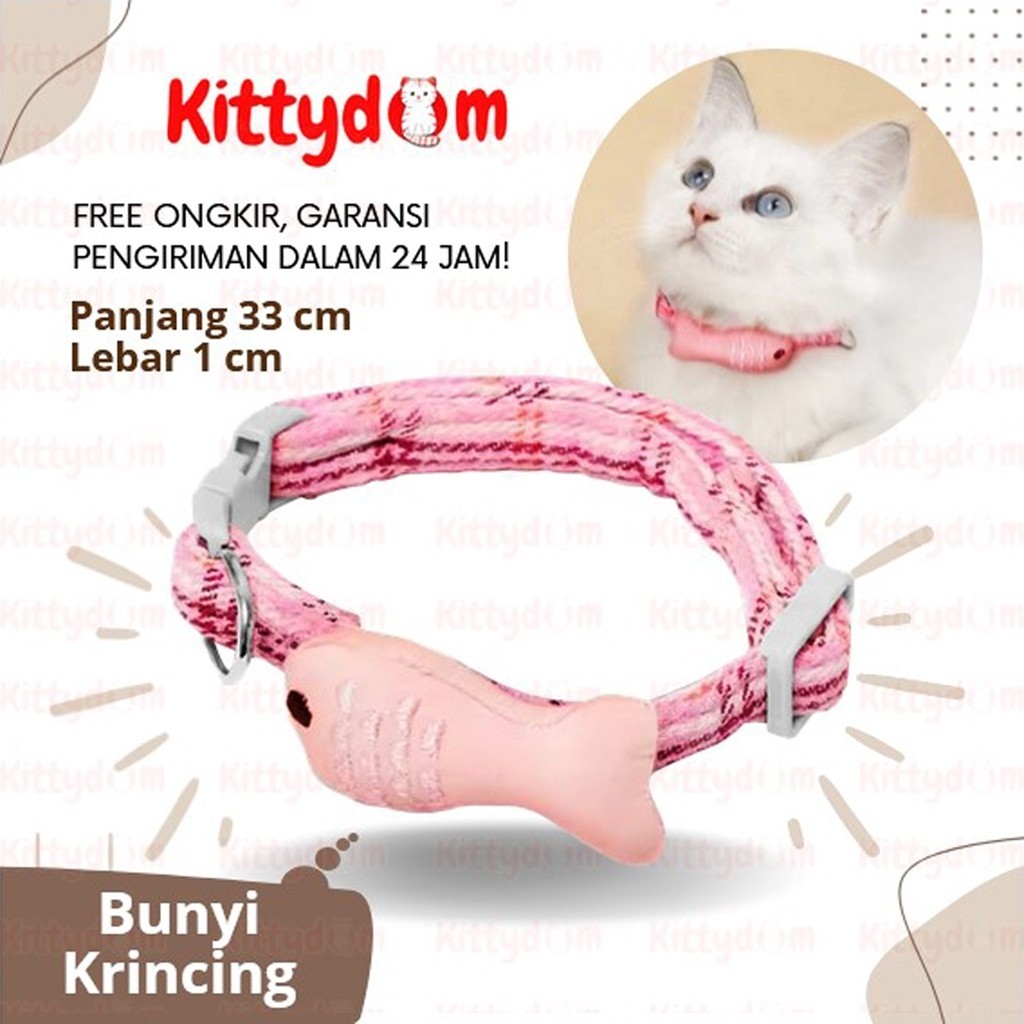 Jual KITTYDOM Kalung Kucing Ikan Piranha Kalung Leher Kucing Neck Strap ...