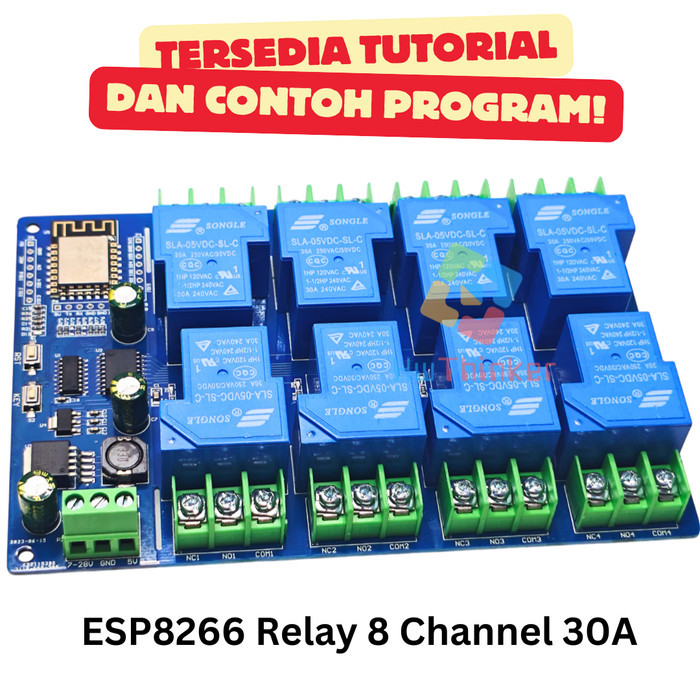 Jual pa99 iot modul relay 30a 8 channel ch 8ch wifi esp 12f esp8266