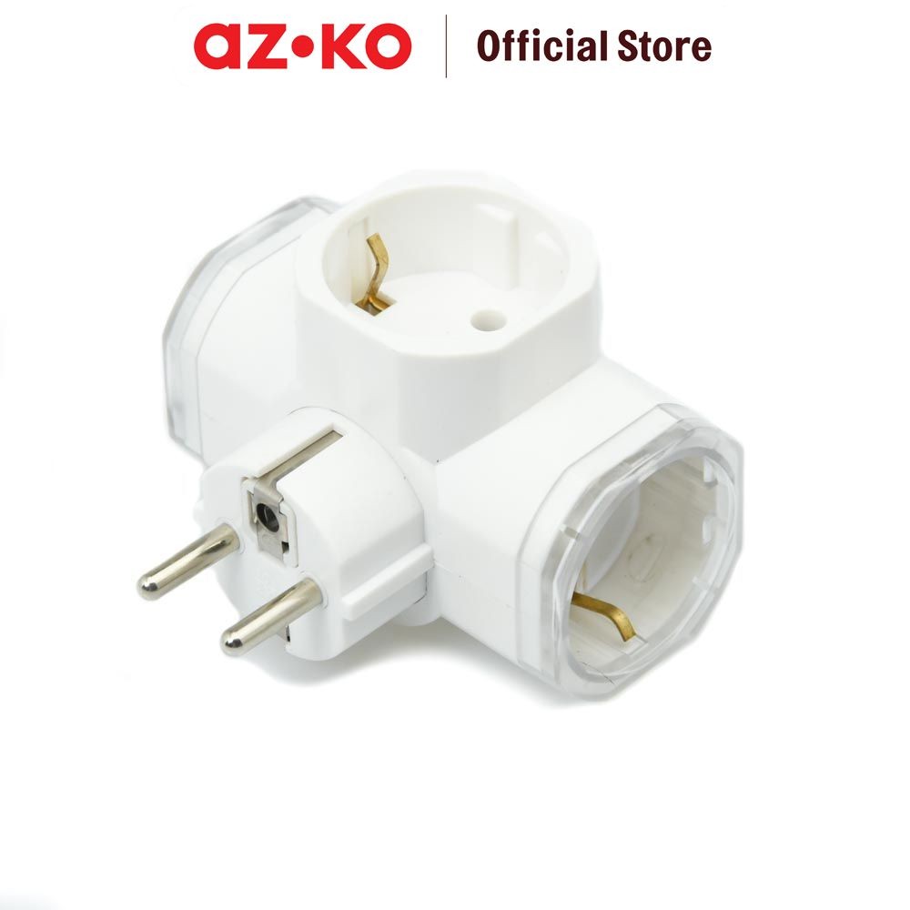 Jual AZKO Krisbow Steker T-Arde 3 Arah 8817 - Putih Electric Socket ...