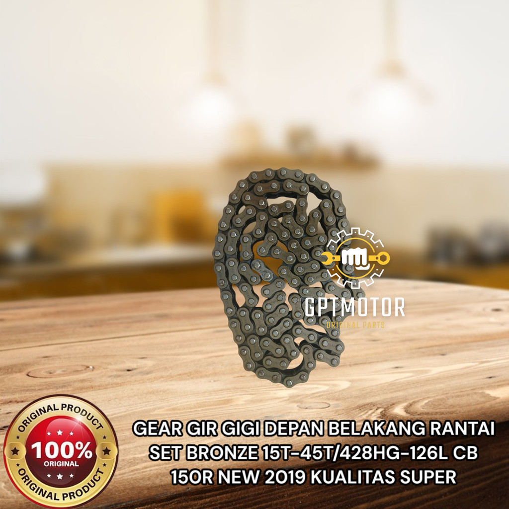 Jual GEAR GIR GIGI DEPAN BELAKANG RANTAI SET BRONZE 15T-45T/428HG-126L ...