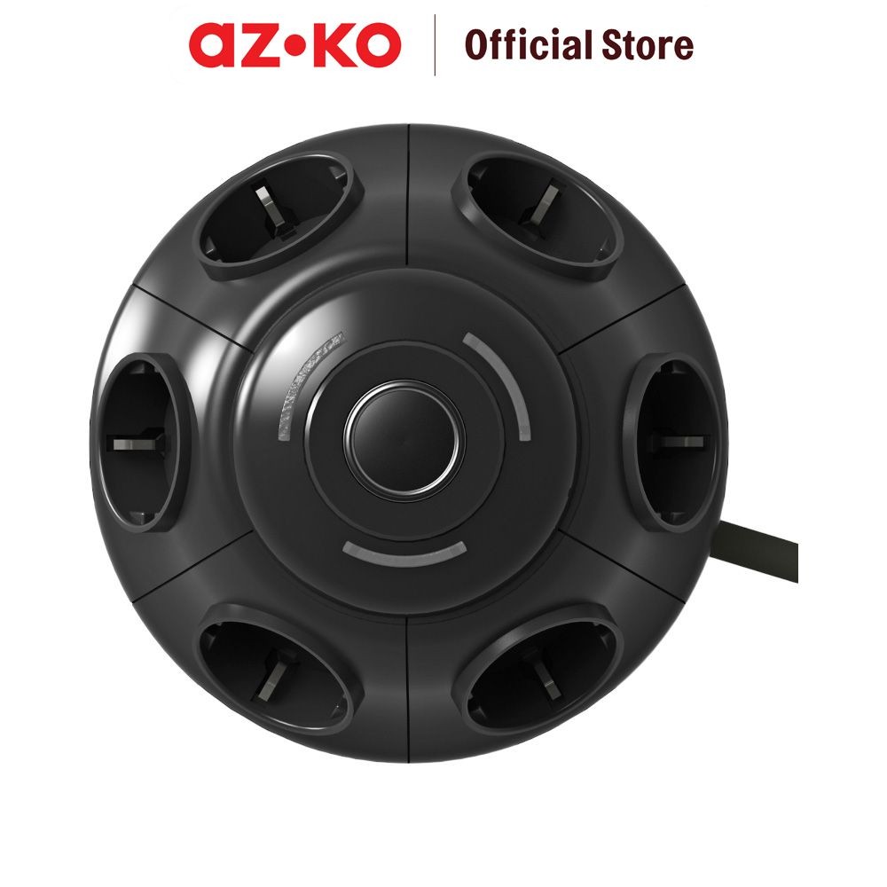 Jual AZKO Krisbow Stop Kontak Ufo 6 Soket Dengan 4 Port Usb A & C ...
