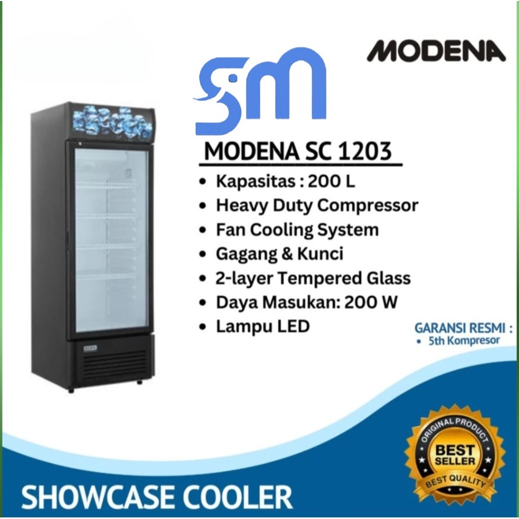 Jual Showcase Modena SC-1203 Display Cooler Finestra 200 Liter SC21203 ...