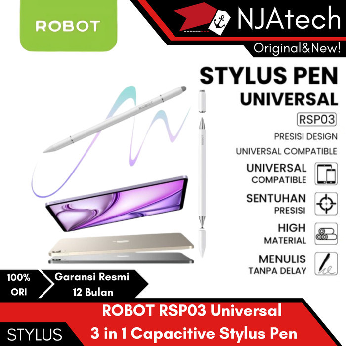 Jual Robot RSP03 3 in 1 Universal Capacitive Stylus Pen Pulpen for ...