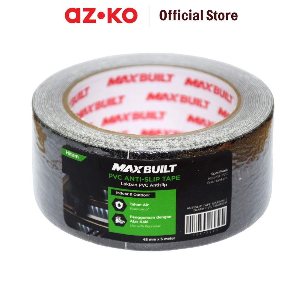 Jual AZKO Maxbuilt 4.8 cmx5 mtr Isolasi Anti Slip Pvc - Hitam Tape ...